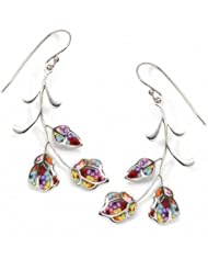 Beautiful Silver Flower Dangle Earrings - Kahlo