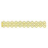 Clevereve's 18Kt Gold Yellow Textured Link Bracelet