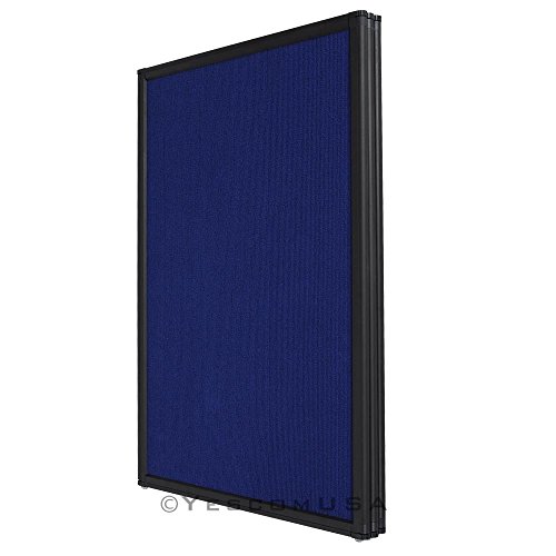 Tri Fold 3Panel Display Board 6\' Panels Blue VelcroReceptive Fabric