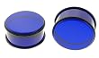 Large Gauge - 48mm/1 7/8 in - Super Acrylic Solid Plain Plug - Blue - Sold as a Pair