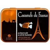 Chocolate Salted Butter Caramels Gift Tin (Caramels de France) by La Maison d'Armorine
