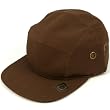 Cotton 5 Panel Solid Biker Snapback Adjustable Leather Cadet Cap Hat Brown