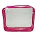 3-Pack Clear Vinyl Cosmetic Bag - Pink
