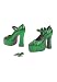 Lucky 5" Chunky Heel Green Glitter Maryjane