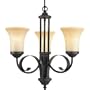 Royce Lighting RLCH017-19 Outdoor Lighting Collection Portable 5-Light Indoor/Outdoor Chandelier, Sepia Tinted Glass Shades, Espresso Finish
