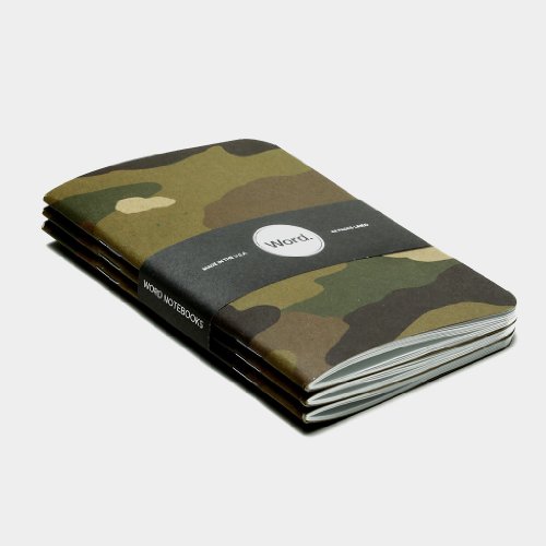 Word Notebooks Traditional Camo (3-pack)