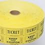 Yellow Double Raffle Ticket Roll