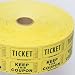 Yellow Double Raffle Ticket Roll
