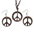 Acrylic Peace Sign Pendant/Earring Set