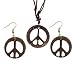 Acrylic Peace Sign Pendant/Earring Set