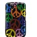 Premium Designer Hard Crystal Snap-on Case for Blackberry Tour 9630 Case - Cool Black Rainbow Peace Sign Print