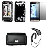 EMPIRE Black Leather Case Pouch with Belt Clip and Belt Loops + Midnight Bl ....