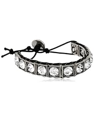 Steve Madden Crystal Woven Stretch Bracelet, 7.5"