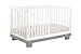 Babyletto Modo 3-in-1 Convertible Crib with Toddler Bed Conversion Kit in Grey and White, Greenguard Gold Certified