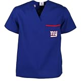 Scrub Dudz New York Giants Solid Print Scrub Top XX Large