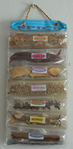 Thai Made Mixed Whole and Ground Spices Sampler Packs &amp; Kitchen Wall Hanging