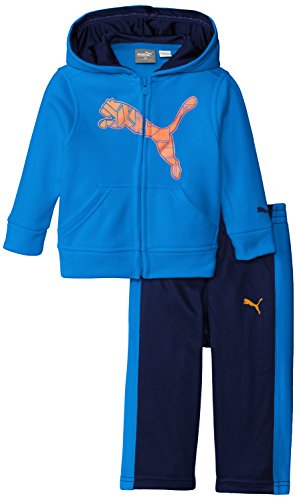 PUMA Baby Boys' 2pc Hoodie and Pant Set, Sky Blue, 12 Months