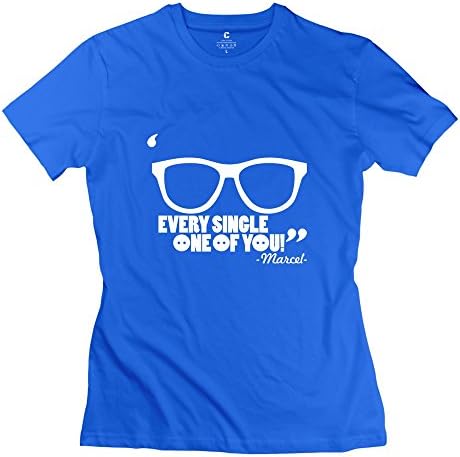 ZYA6W Women's SUNGLASSES Slim Fit Heart T-Shirt RoyalBlue XS