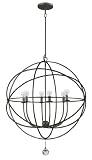 Crystorama 9228-EB Solaris Collection 6-Light Chandelier - English Bronze Finish