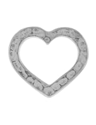 Home: Pack of 5 TierraCast? Pewter Bright Rhodium Hammertone Hearts - TierraCast?