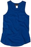 Licorice  Girls 7-16 Sleeveless Scoopneck 1 Pocket Tank, Blue Majesty, Medium