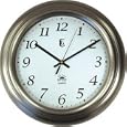 ELGIN METAL WALL CLOCK W/ LCD DISPLAY E*