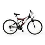 Emmelle Vortex 18-speed Full-Suspension Cycle Red/Black 18 Frame