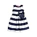 ROPALIA Baby Girls One Piece Dress Blue Striped Bow Skirts Tutu Dress Sundress