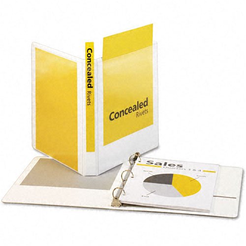 Cardinal® Nonstick ProVue Round Ring View Binder, 1in Capacity, White