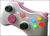 Pink & White Silk Xbox 360 5 Mode Rapid Fire with Active Reload Adjustable Modded Wireless Lighted C