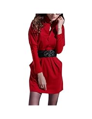 Cotton/Polyester Dolman Belted  Dress