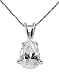 Gorgeous Sterling Silver 925 Pear Shape 12x8mm Clear CZ Center Pendant Necklace with Silver Chain -