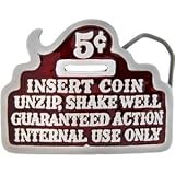 Insert Coin For Good Time Pewter Belt Buckle