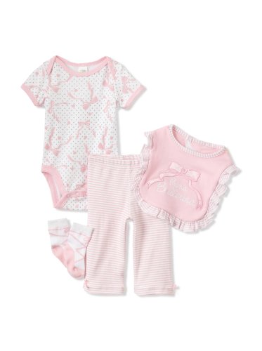 Babygear Baby-girls Infant 4 Pack Everyday Prima Ballerina Set