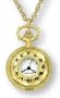 Pedre Women's Gold-Tone Covered Pendant Watch w/ Chain, # 2118