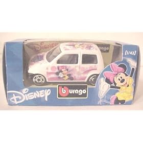 Collectible Burago Fiat Cinquecento 1:43 Scale Disney Minnie Mouse Car