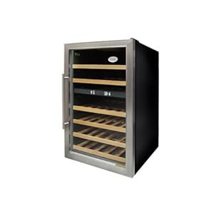 Vinotemp VT-34-2 Dual-Zone 34-Bottle Wine Chiller, Stainless Steel