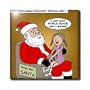 Santa and Future Beauty Pagent Contestant - 12 Inch Ceramic Tile
