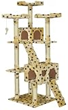 Go Pet Club Cat Tree Condo House Furniture, 72-Inch, Paw Print