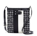 [ケイトスペード] kate spade 　バッグ　斜め掛けショルダー クロスボディ 軽量キャンバスレザーストライプ　お散歩用 [並行輸入品]