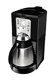 Mr. Coffee FTTX95 10-Cup Programmable Thermal Coffeemaker, Black/Stainless