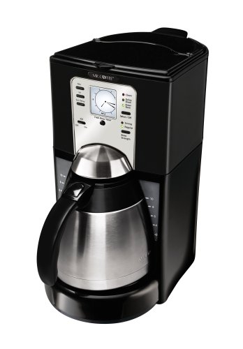 Mr. Coffee FTTX95 10-Cup Programmable Thermal Coffeemaker, Black/Stainless