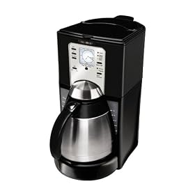 Mr. Coffee FTTX95 10-Cup Programmable Thermal Coffeemaker, Black/Stainless