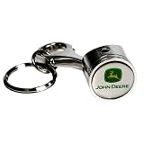 John Deere Solid Metal Piston Replica Key Chain