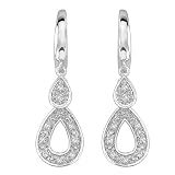 14K White Gold Diamond Earrings
