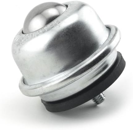 Hudson Bearings SBT-1-1/2 Neoprene Cushion Stud Mounted Ball Transfer, Carbon Steel, 1-1/2" Diameter, 250 lbs Load Capacity (Case of 4)