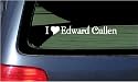 I Heart Edward Cullen Twilight Vinyl Decal - White