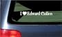 I Heart Edward Cullen Twilight Vinyl Decal - White