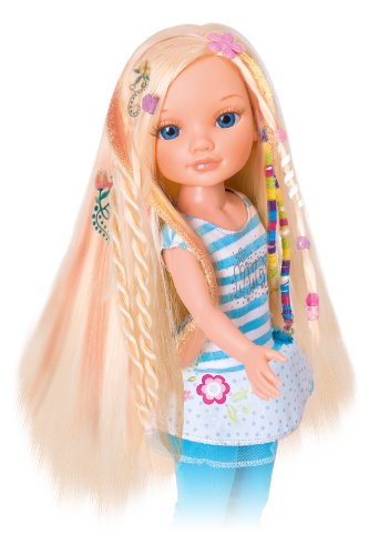 Imagen 7 de Famosa Nancy Maletín de peinados - Muñeca articulable con pelo largo y maletín con set de peinado (43 cm)