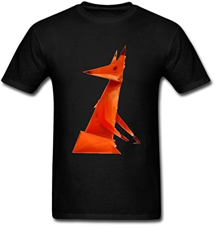 ESORRW Men's Custom The Fox of The Little Prince Graphic Tshirt Black S